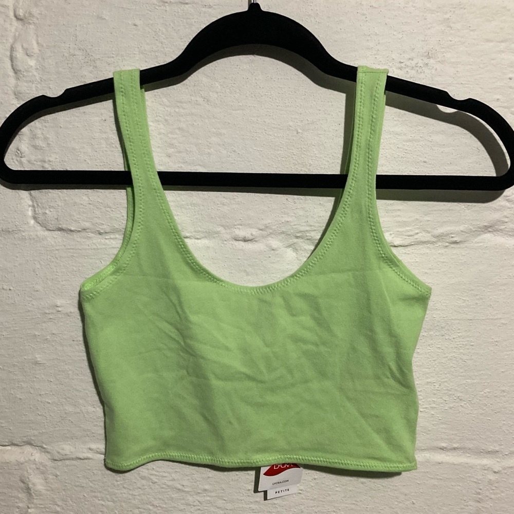 NWT Topshop Green Crop Tank - Size 4P